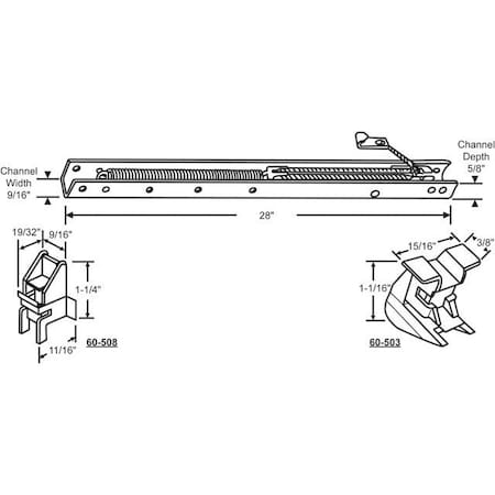 Strybuc 28in Channel Balance With Ends 60-272-3